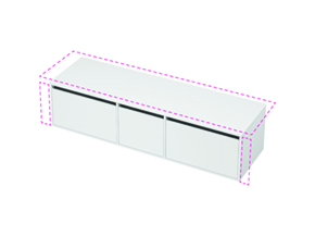 City 50 Wall to Wall - 1701-1800 Wall - 1 Door 2 Drawer