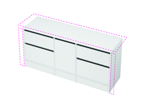 City 50 Wall to Wall - 1701-1800 Floor - 1 Door 4 Drawer