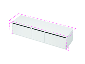 City 50 Wall to Wall - 1801-1900 Wall - 1 Door 2 Drawer
