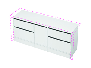 City 50 Wall to Wall - 1801-1900 Floor - 1 Door 4 Drawer
