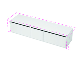 City 50 Wall to Wall - 1901-2000 Wall - 1 Door 2 Drawer