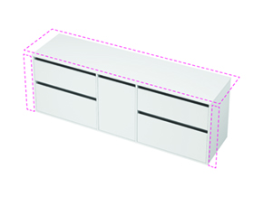 City 50 Wall to Wall - 1901-2000 Maxi Wall - 1 Door 4 Drawer