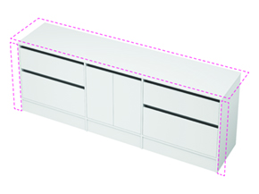 City 50 Wall to Wall - 2201-2300 Floor - 2 Door 2 Drawer