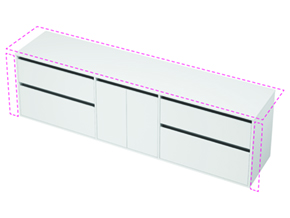 City 50 Wall to Wall - 2301-2400 Maxi Wall - 2 Door 4 Drawer