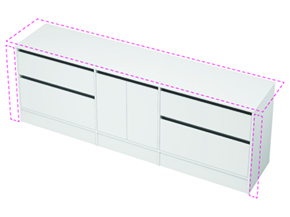 City 50 Wall to Wall - 2301-2400 Floor - 2 Door 4 Drawer