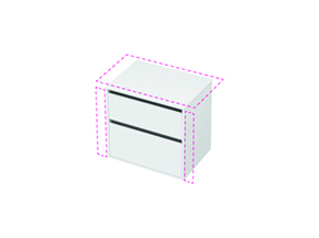 City 50 Wall to Wall - 701-800 Maxi Wall - 2 Drawer