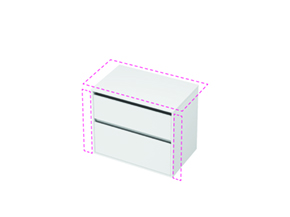 City 50 Wall to Wall - 801-900 Maxi Wall - 2 Drawer