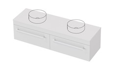 Riva Classic Benchtop - 1500 Wall Double - 2 Drawer