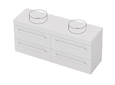 Riva Classic Benchtop - 1500 Wall Double - 4 Drawer