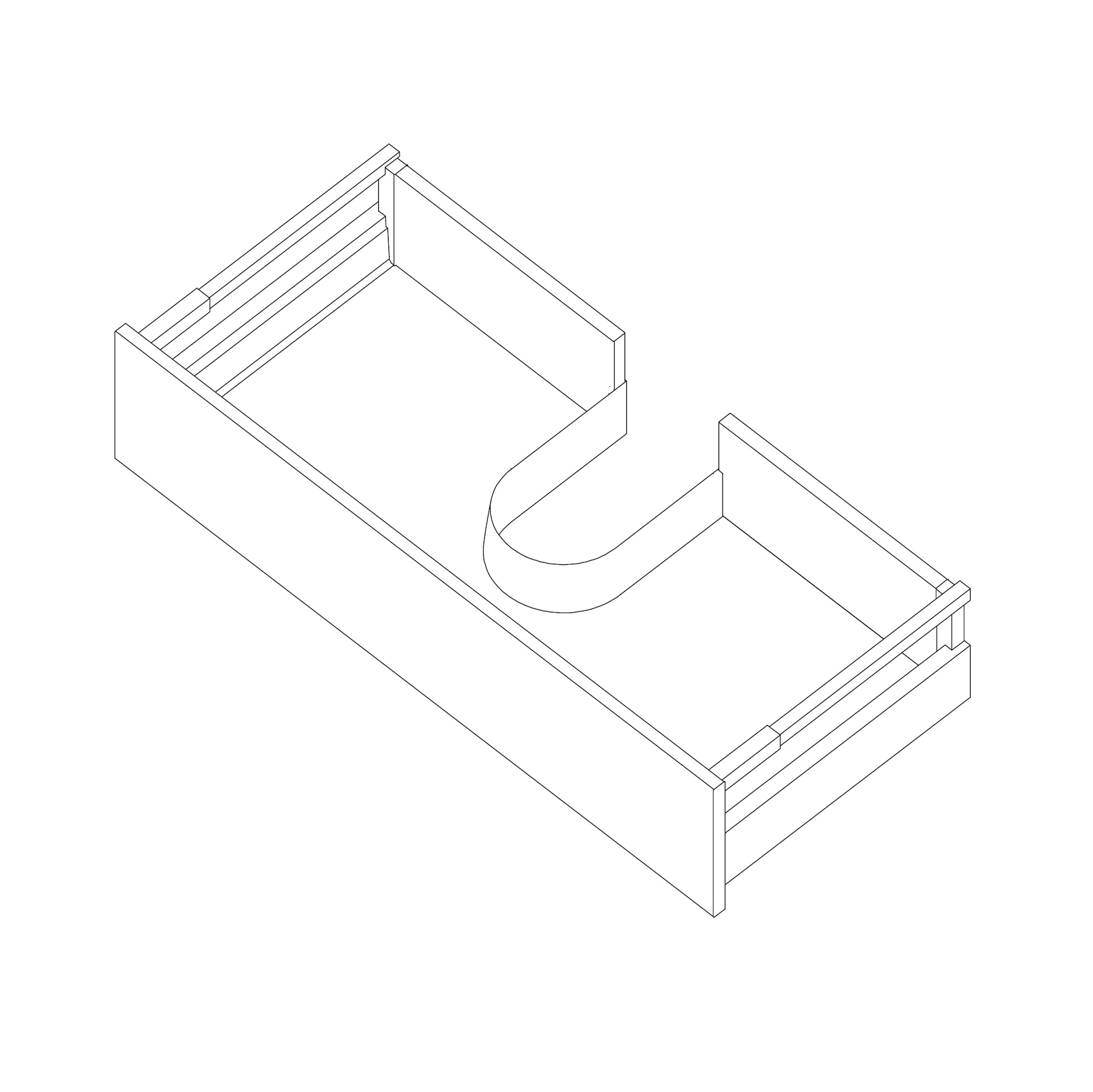 Change bottom drawer - for floor plumbing (Riva Classic)